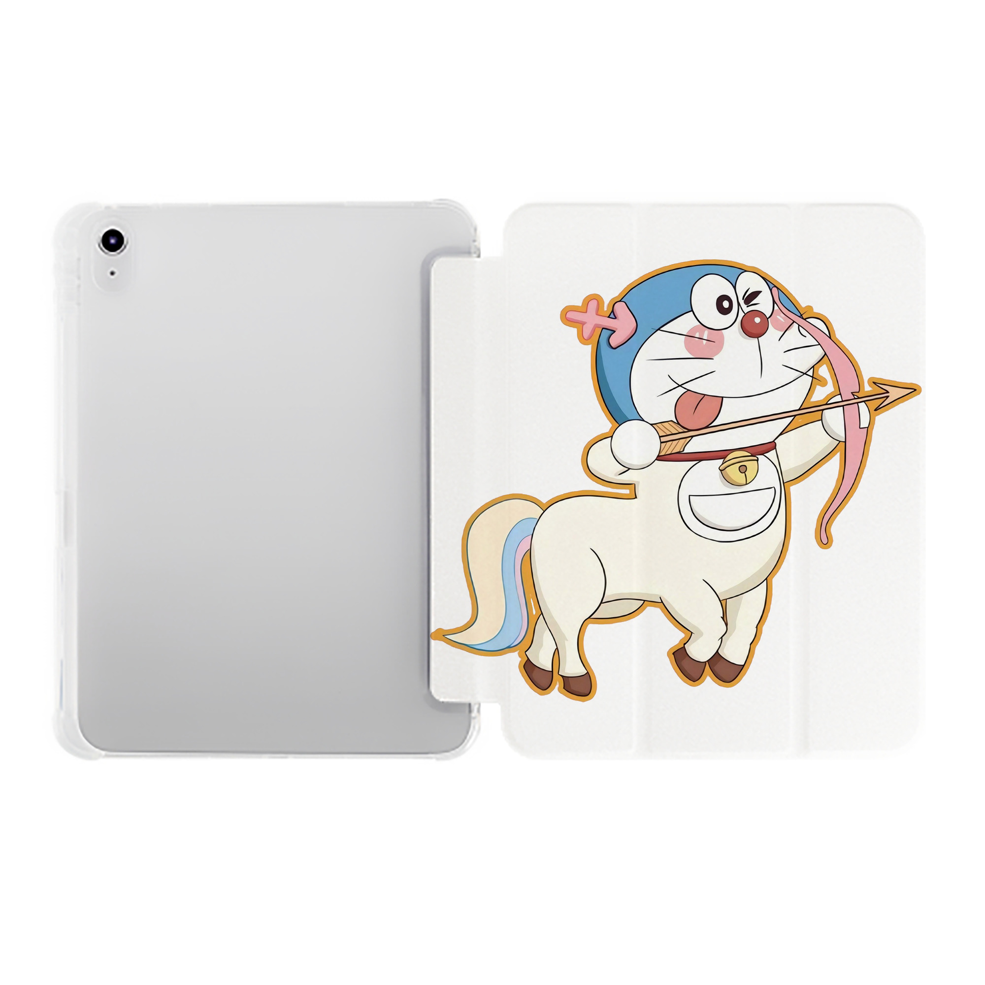 （画像用） ドラえもん Doraemon IPad ケース ペン収納付き 三つ折りスタンド PUレザー×シリコン 対応機種9.5/10.5/10.9インチ